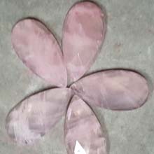 18X35MM FACETED PEAR CABOCHON ROSE QUARTZ(4PCS/BAG)